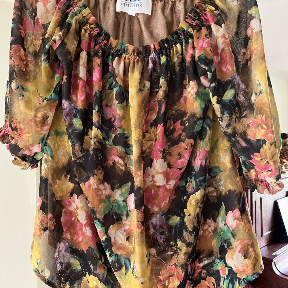 Alice Blue Chiffon Top